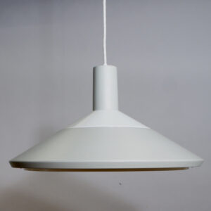 Ceiling lamp by Louis Poulsen. ¨Klass-Pendel¨ LP-18564. Painted metal and white glass. Diam 47, height 28 cm. Taklampa Wigerdals Värld
