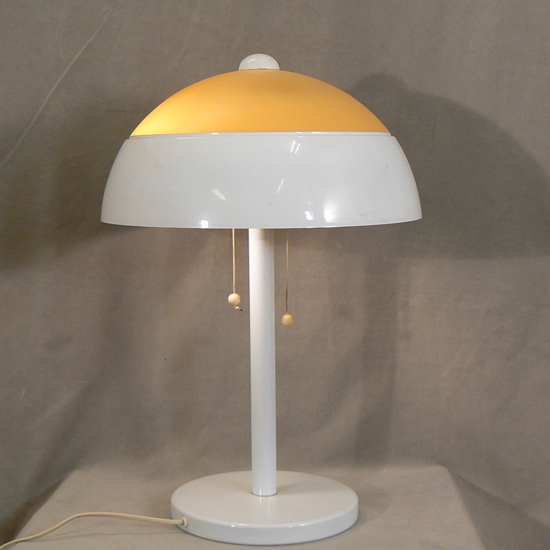 Table lamp by Hemi, Sweden in metall and plastic. Height 60, diam 40 cm. Two lamps avaiable. Bordslampa, Wigerdals Värld