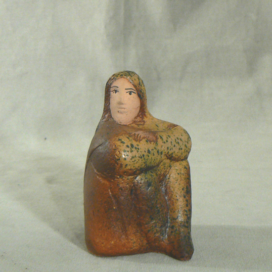 Lisa Larson for Gustavsberg, Sweden 2002. Sitting figurine in stoneware. Height 12 cm. Only 22 pieces made.