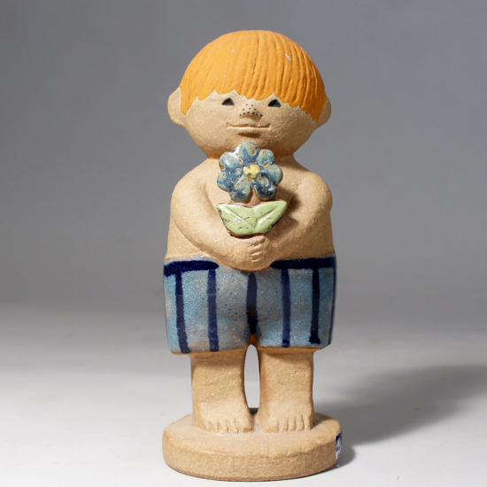 Lisa Larson for Gustavsberg. Ceramic figurine ¨Adam¨, 1972. Height 20 cm. Wigerdals Värld