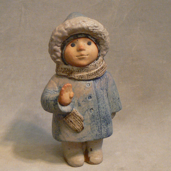 Lisa Larson for Gustavsberg. Ceramic figurine ¨ 4 år¨ ( 4 year) 1977. Made in a limited edition of 350 numbers.Wigerdals Värld