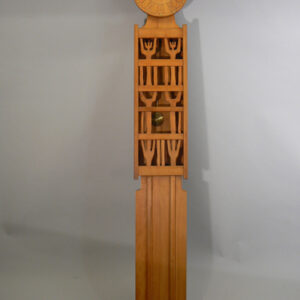 Clock in pear wood made and designed by Rüdiger von Münchow, Sweden. ¨Sekler¨ (Seasons). H 189 cm.Golvur, moraklocka, Wigerdals Värld