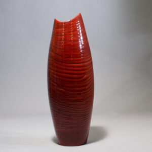 Andersson & Johansson in own workshop, Höganäs Sweden. Made by Erik Ivarsson. High vase in ceramic. Height 46 cm. Golvvas, Wigerdals Värld