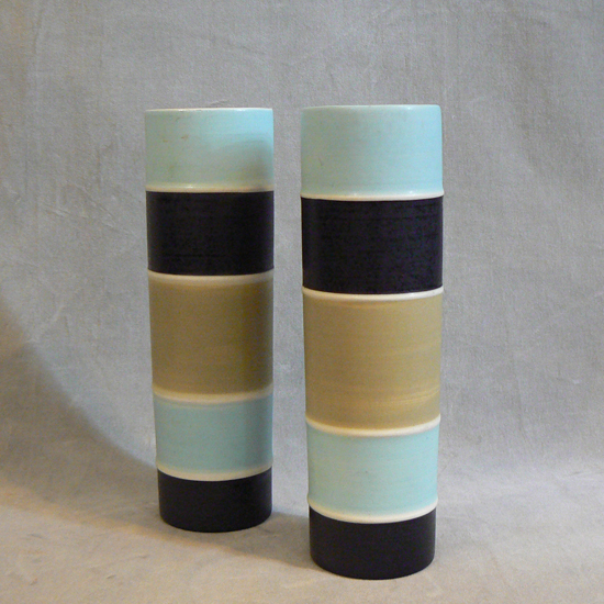 Carl-Harry Stålhane för Rörstrand .A pair of vases ¨ Tema ¨. Height 22 cm. 1300 Sek/ each. Stengods, vas,vaser, Wigerdals Värld