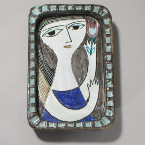 Mari Simmulson for Upsala Ekeby, Sweden. Ceramic bowl. 26,5x7,5 cm. Wigerdals Värld