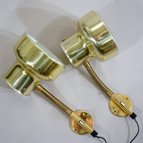Anders Pehrson for Ateljé Lyktan. A pair of wall lamps "Bumling" in brass.