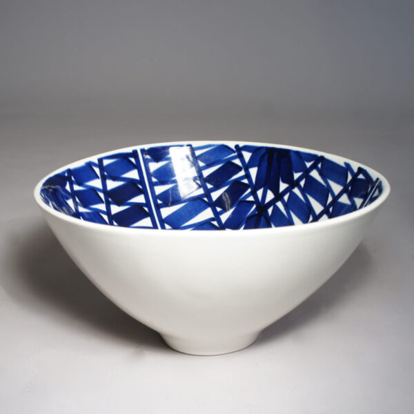 Karin Björqvist for Gustavsberg, Sweden. Ceramic bowl with decoration. Diam 27, height 14 cm.