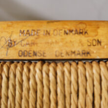 Hans J. Wegner for Carl Hansen, Denmark. 6 wishbone chair (Y-chair). 3 in oak and 3 in beech with new seats.