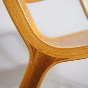 Peter Hvidt & Orla Mølgaard for Fritz Hansen 1947. "Ax Chair". A pair of easy chairs in beech and teak. H 76 W 62 D 71 SH 38