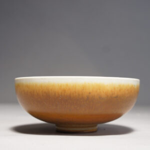 Berndt Friberg for Gustavsberg, Sweden. Bowl in stoneware with harefur glaze. 1965.