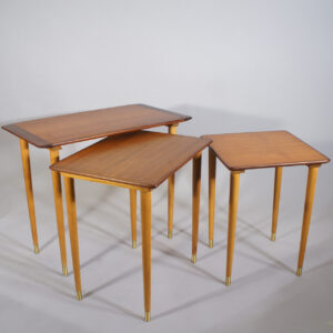 Scandinavian nesting table in teak in three parts. 1950's