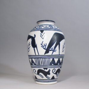 Andersson&Johansson, Höganäs. Large ceramic floor vase. 1950s.