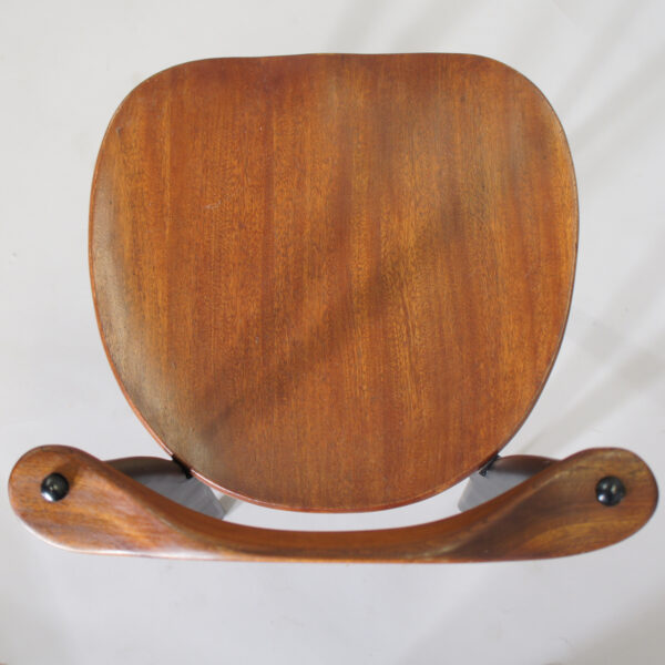Yngve Ekström for Swedese, Sweden. 1954 "Thema". A pair of side chairs in teak and painted wood.