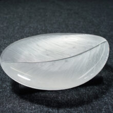 Tapio Wirkkala for Ittala. Glass bowl with comb cut patterns. Signed with name and maker.