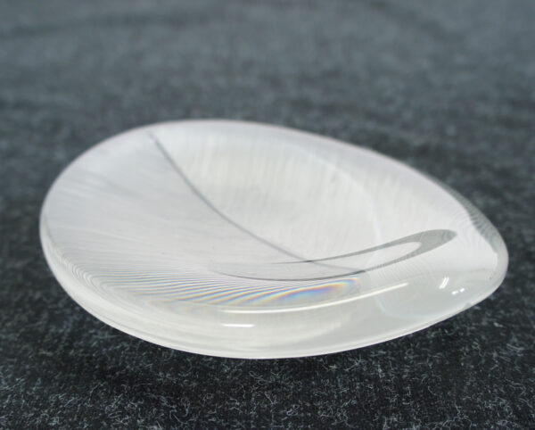 Tapio Wirkkala for Ittala. Glass bowl with comb cut patterns. Signed with name and maker.