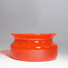 Erik Höglund for Kosta. Signed bowl in red glass.