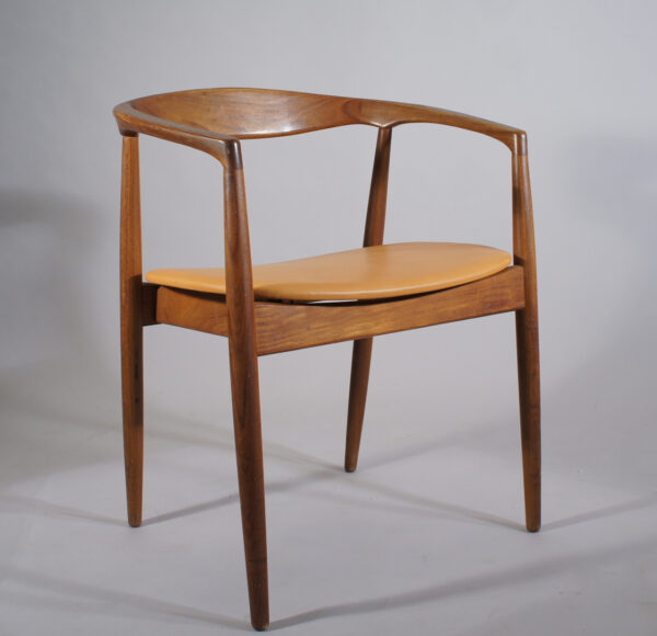 Kai Kristiansen for Ikea 1960s. Armchair in solid teak and new seat in leather.