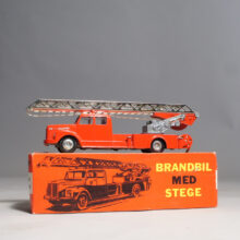 Tekno Denmark. Scania-Vabis Stegbil Brandbil. Stigebrandsprøjte. Mint in box