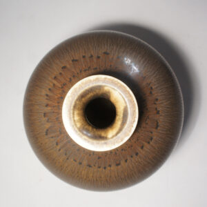 Berndt Friberg for Gustavsberg. Vase in stoneware in harefur glaze.