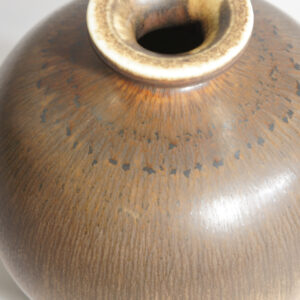 Berndt Friberg for Gustavsberg. Vase in stoneware in harefur glaze.