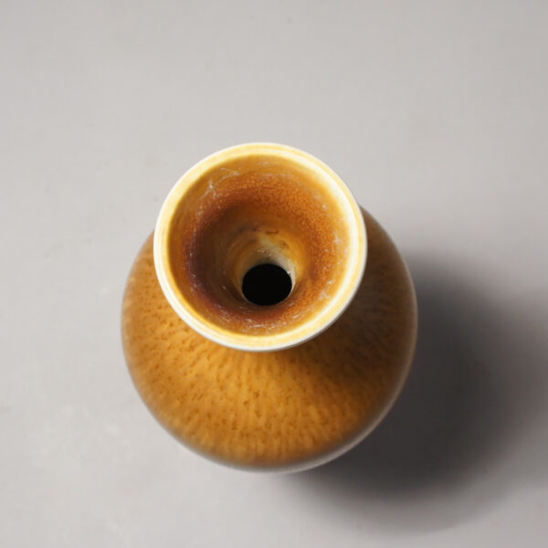 Berndt Friberg for Gustavsberg. Vase in stoneware in harefur glaze.