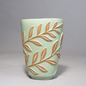 Vicke Lindstrand for Ekeby, Sweden. Ceramic vase. 1930-40's