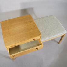 Sven Engström & Gunnar Myrstrand for Tingströms, Sweden. Bra Bohag. Bench with drawr in oak. "Casino".