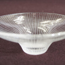 Tapio Wirkkala for Italla, Finland. Striped bowl in glass. Signed. Wigerdals Värld