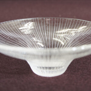 Tapio Wirkkala for Italla, Finland. Striped bowl in glass. Signed. Wigerdals Värld