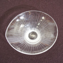 Tapio Wirkkala for Italla, Finland. Striped bowl in glass. Signed.