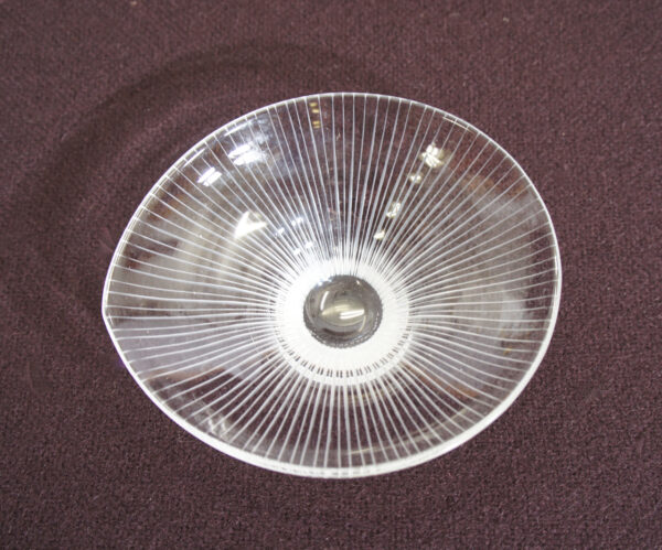 Tapio Wirkkala for Italla, Finland. Striped bowl in glass. Signed.