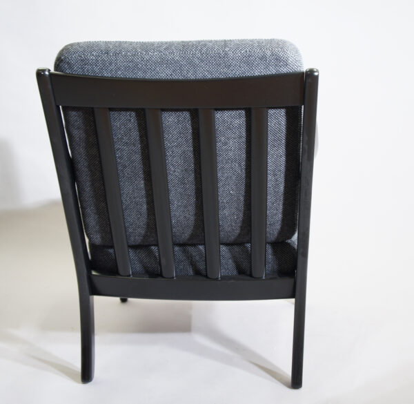 Ole Wanscher for France & Daverkosen, Denmark. A pair of easy chairs in painted beech with new upholstered seatings.