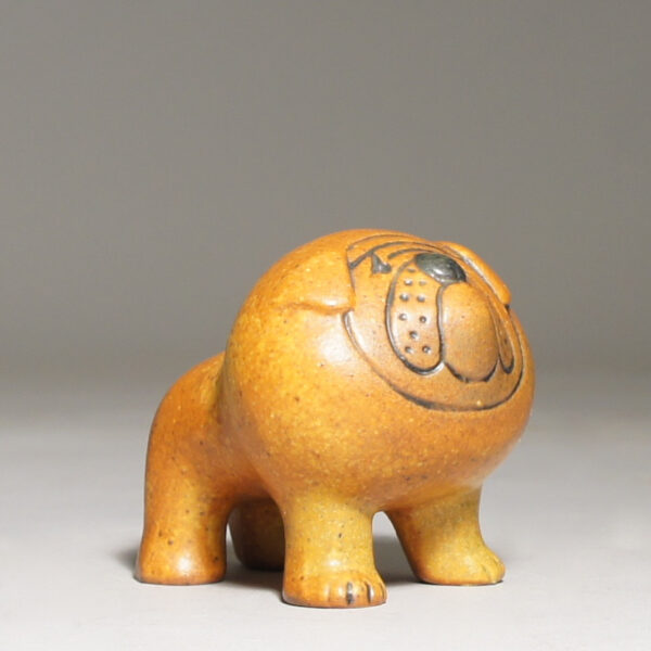 Lisa Larson for Gustavsberg, Sweden. Ceramic bulldog figurine. Wigerdals