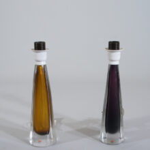 A pair of table lamp in glass by Kosta, Sweden. Bordslampor ett par glas Kosta. Wigerdal