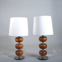 Pair of tablelamps. Stilarmartur, Tranås, Sweden. Bordslampor Wigerdals