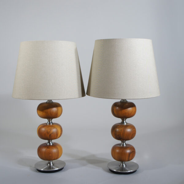 Pair of table lamps. Stilarmartur, Tranås, Sweden. Bordslampor wigerdals