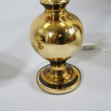 A pair of table lamps by Luxus, Sweden. Glass, brass. Bordslampor Luxus, glas mässing Wigerdals