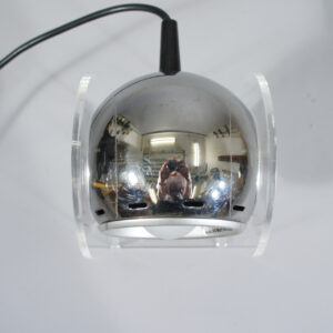 Gino Sarfatti for Arteluce 1968. Desk lampa Mod 540. Bordslampa i krom och plexiglas Wigerdals