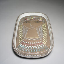 Marianne Simmulson for Upsala-Ekeby. Wall plaque in ceramic. Keramiktavla Wigerdals Värld