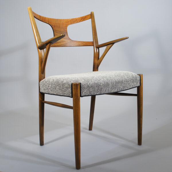 Kurt Østervig for Randers Møbelfabrik, Denmark 1953. Arm chair in teak and beech, Mod 46. Karmstol i teak och bok. Vintage. Wigerdals Värld