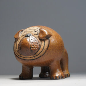 Lisa Larson for Gustavsberg, Sweden. Bulldog i ceramic from the serie "Kennel" Wigerdals.com