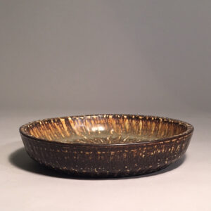 Gunnar Nylund for Rörstrand. "Rubus". Signed stoneware bowl. Skål i stengods härpälsglasyr. Wigerdals värld