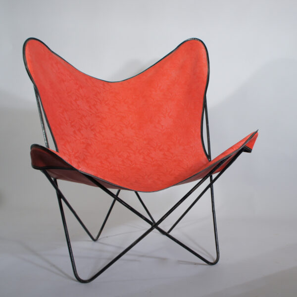 Easy chair in steel and letherette. Butterfly chair. Fladdermusfåtölj Wigerdals.se