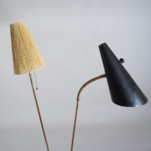 Floor lamp 1950's. Double shade. Golvlampa 1950-tal.