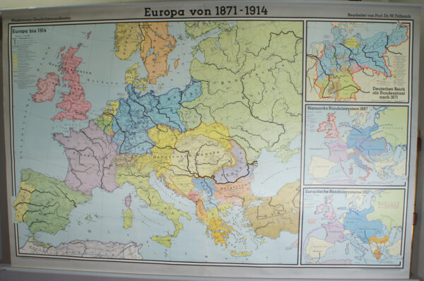Map Europa 1871-1914. Skolkarta