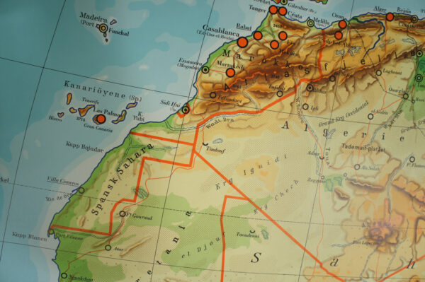 Map Africa skolkarta