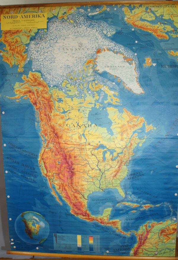 Map North America Skolkarta