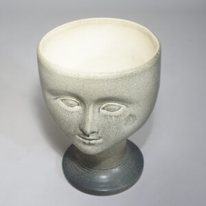 Lisa Larson ceramic flowerpot with face. Ytterkruka ansikte Wigerdals