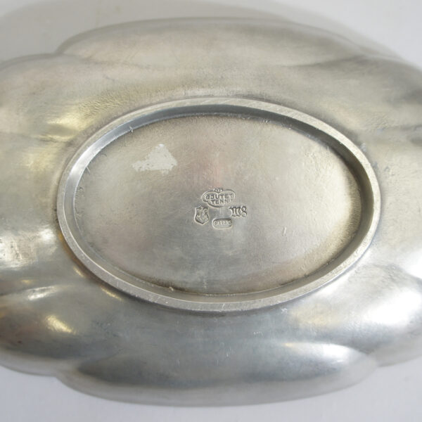 1930's pewter by Edvin Ollers for Gab, Sweden. Tennfat