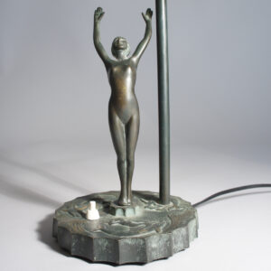 Art Deco table lamp in bronze. Sweden 1920-30's.